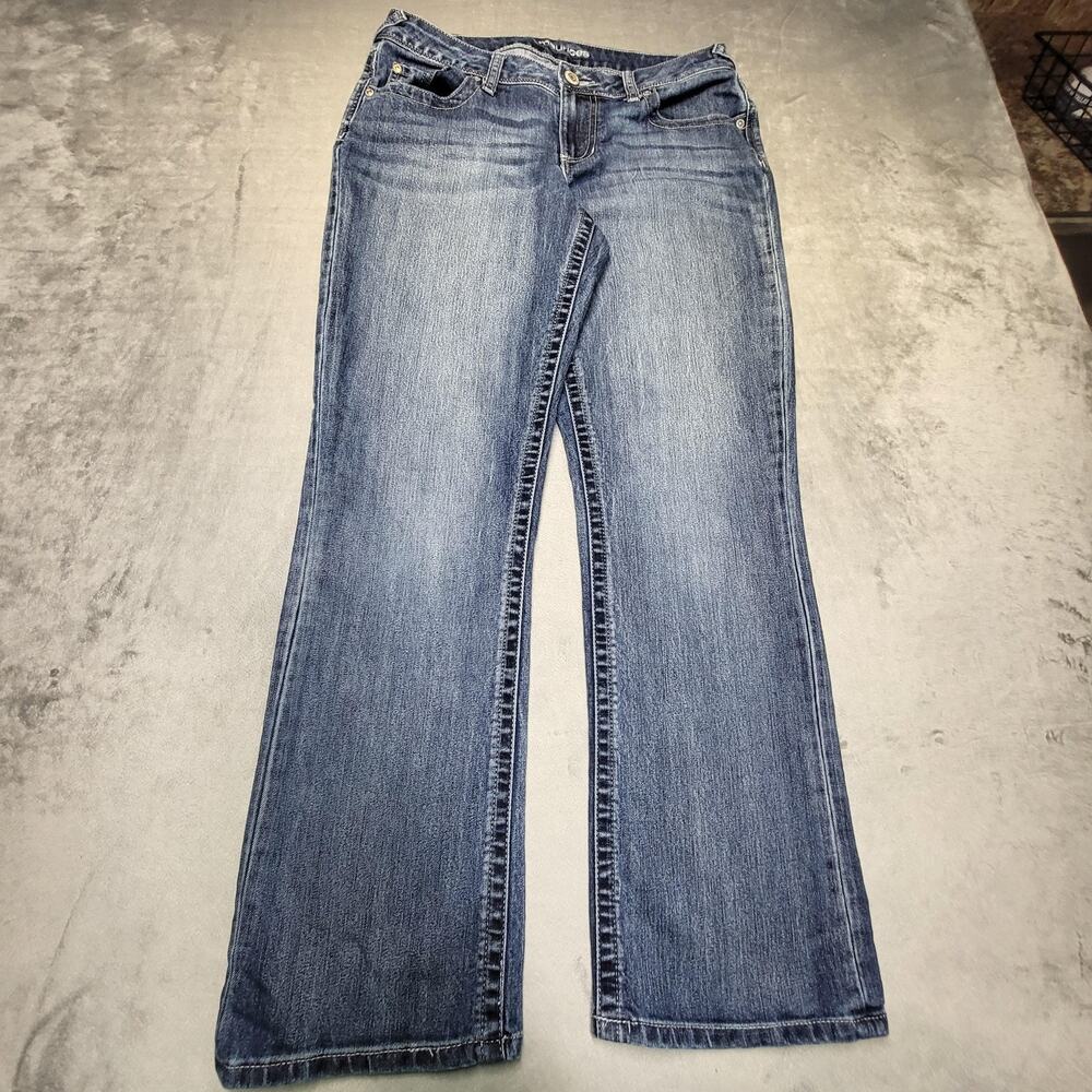 Maurices Jeans Womens 10 Blue Bootcut‎ Mid Rise Medium Wash Relaxed Stretch